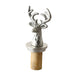 Decorative bottle stopper with deer head design on a white background