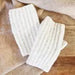 Lisa Angel Soft Knitted Hand Warmers in Marled Cream