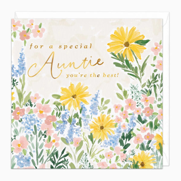 Whistlefish Spring Meadow Auntie Card