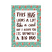 The London Studio This Card Is A Hug Sympathy Card