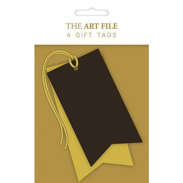 The Art File Black & Gold Gift Tags