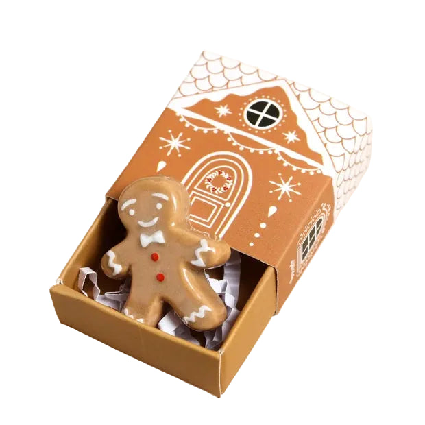 Lisa Angel Tiny Matchbox Ceramic Gingerbread Man Token