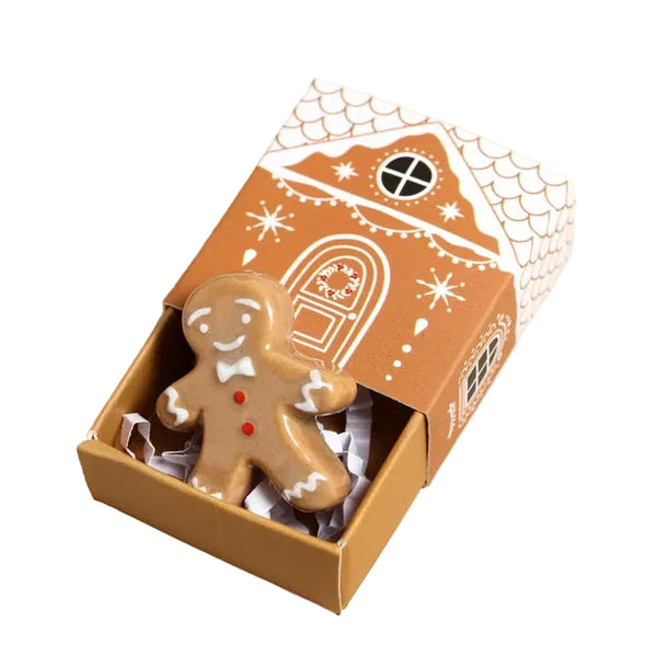 Lisa Angel Tiny Matchbox Ceramic Gingerbread Man Token