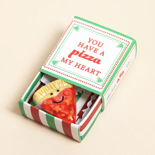 Lisa Angel Tiny Matchbox Ceramic Pizza Token