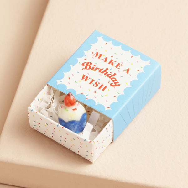 Lisa Angel Tiny Matchbox Ceramic Birthday Cake Token