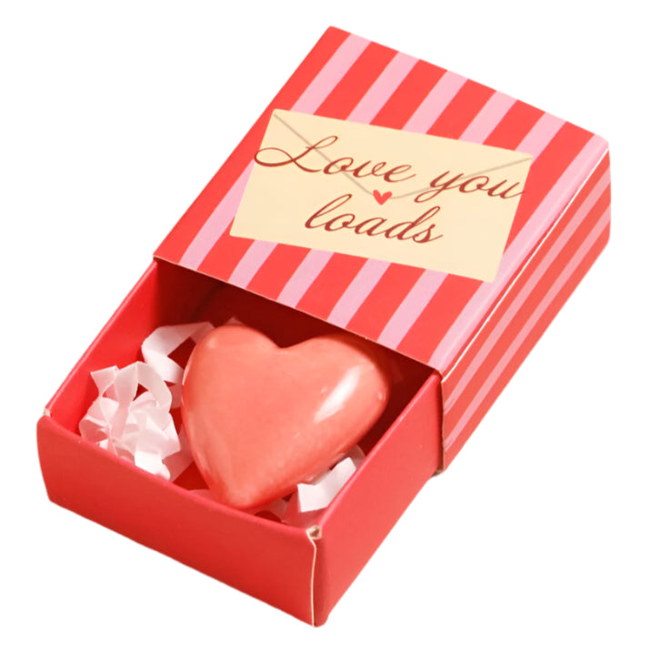 Lisa Angel Tiny Matchbox Love You Ceramic Heart Token
