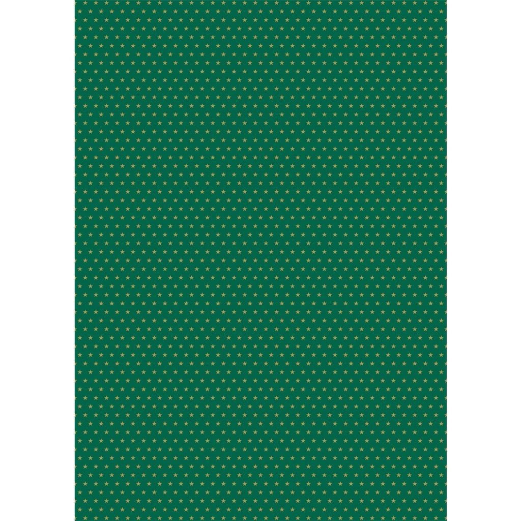 The Art File Green Stars Tissue - Pack of 4