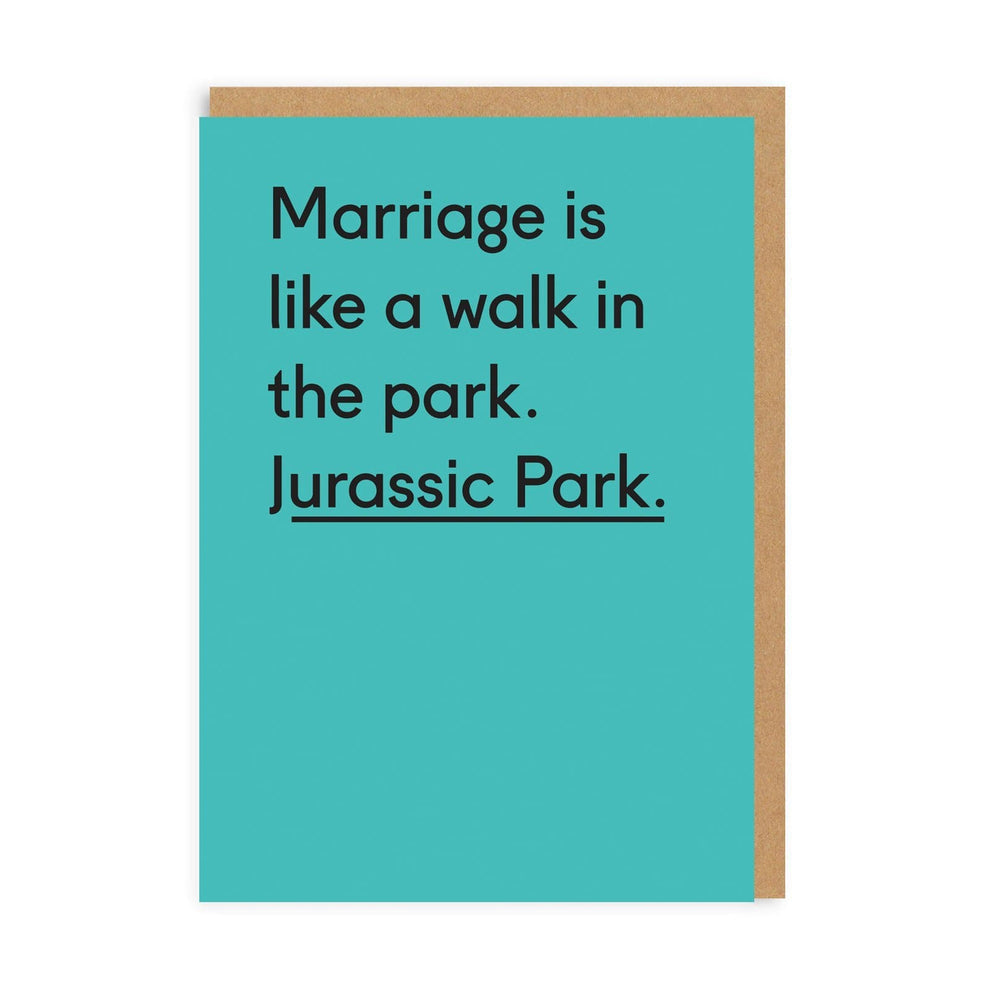 Ohh Deer Marriage Is Like Jurassic Park Greeting Card
