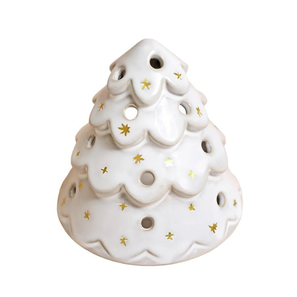 Lisa Angel White Christmas Tealight Holder