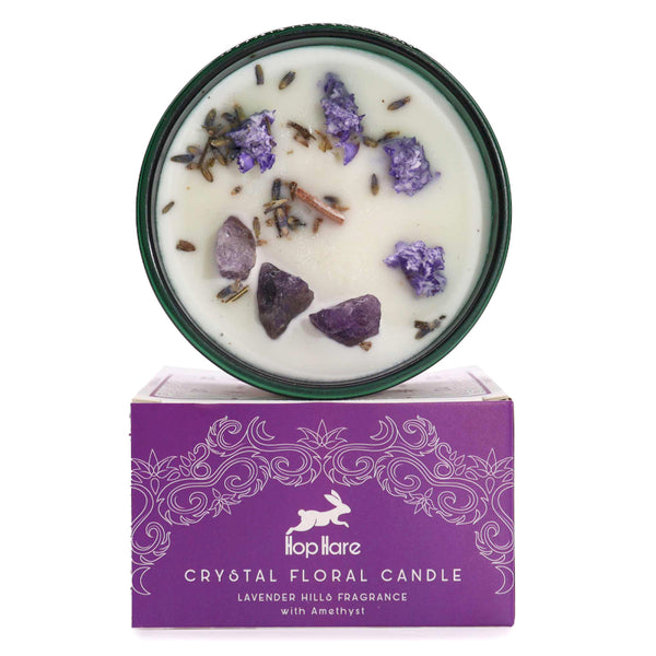 Ancient Wisdom Hop Hare Crystal Magic Flower Candle - The Moon