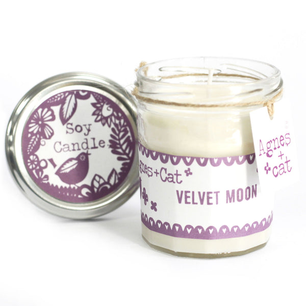 Agnes + Cat Jam Jar Candle - Velvet Moon