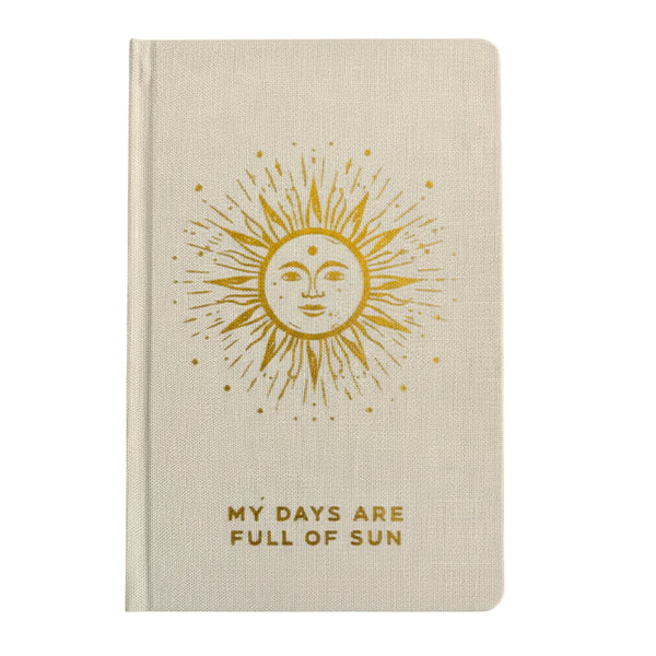 Ancient Wisdom Ivory & Gold Gratitude Journal - My Days Are Full Of Sun