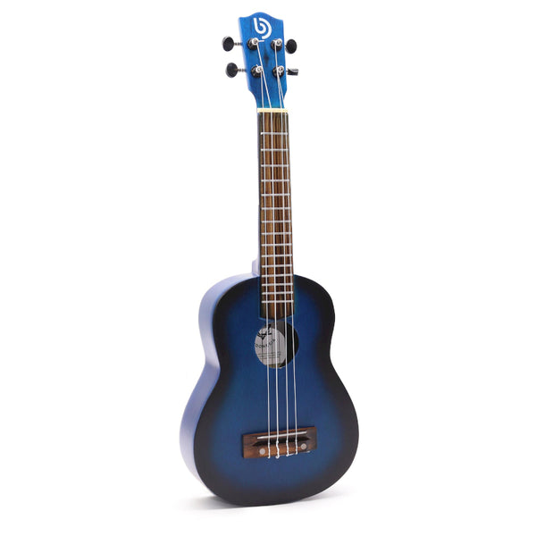 Ancient Wisdom Artisan Made Ukulele - Blue Sunburst Sunburst Finish (4 String)