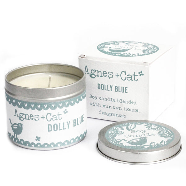 Agnes + Cat Soy Wax Tin Candle - Dolly Blue