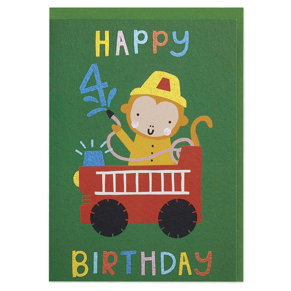 Raspberry Blossom Happy Birthday - 4 - Monkey Fireman