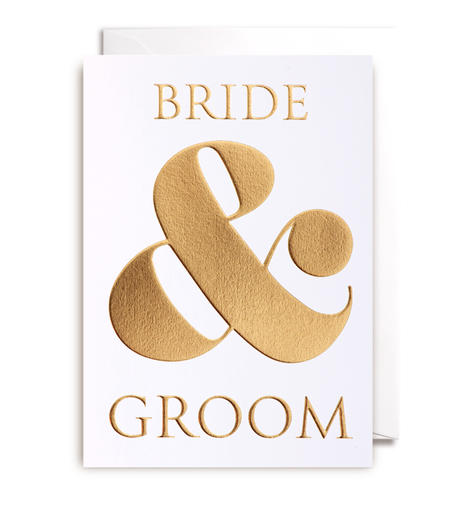 1006 Kelly Hyatt - Bride and Groom Card - Mrs Best Paper Co.