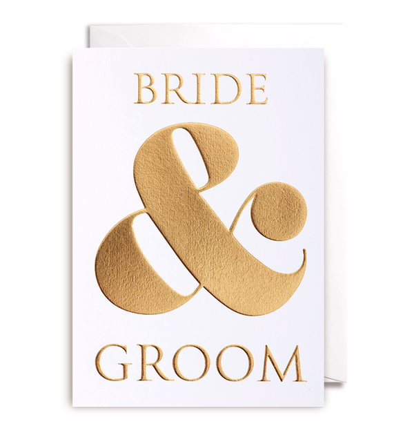 1006 Kelly Hyatt - Bride and Groom Card - Mrs Best Paper Co.
