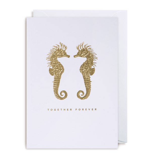 Seahorses Together Forever Greeting Card - Lagom Design