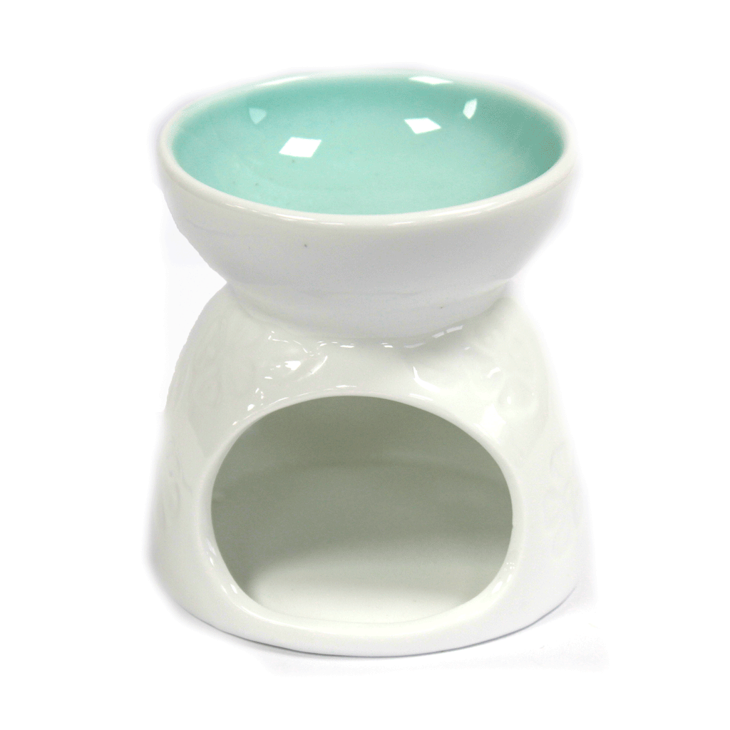 Ancient Wisdom Classic White Aroma Diffuser Atomiser - Floral with Teal Well
