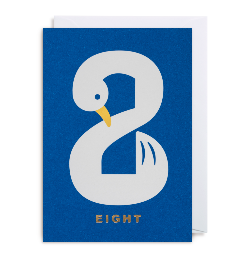 8 Swan Greeting Card - Lagom Design