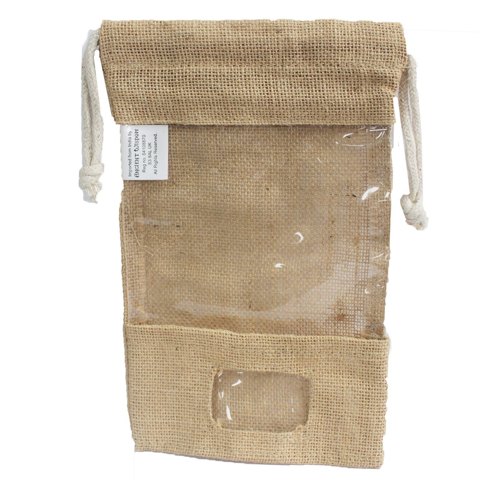 Ancient Wisdom Large Jute Window Bag With Tag Mrs Best Paper