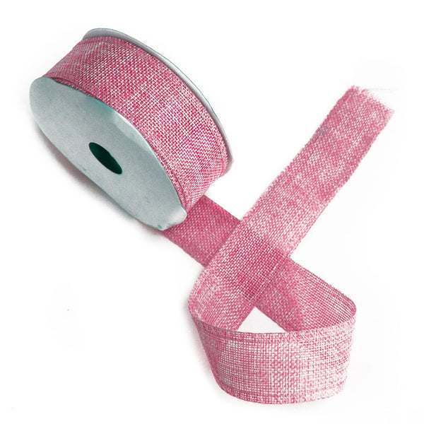 Ancient Wisdom Natural Texture Ribbon - 38mm x 20m - Baby Pink