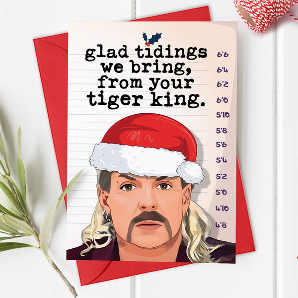 Tiger King Glad Tidings Joe Exotic Christmas Card