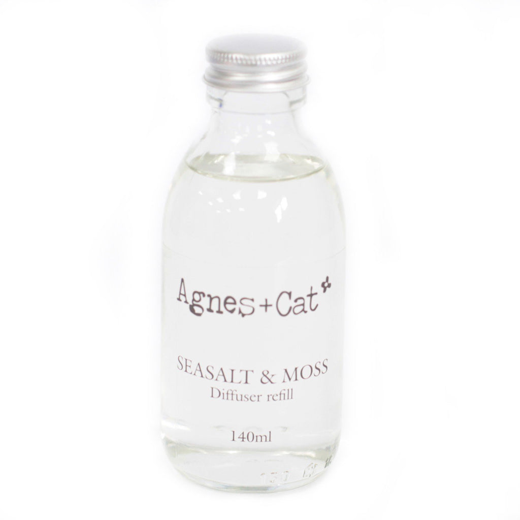 Agnes + Cat 150ml Reed Diffuser Refill - Seasalt and Moss