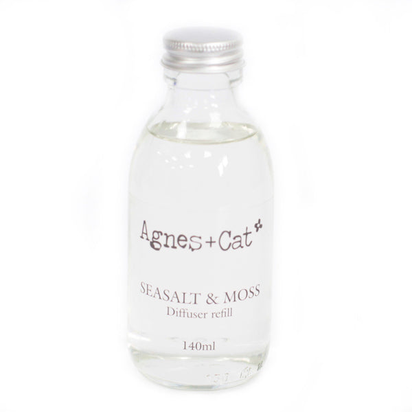 Agnes + Cat 150ml Reed Diffuser Refill - Seasalt and Moss