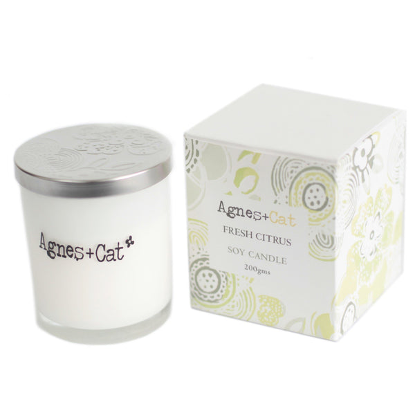 Agnes + Cat Fresh Citrus Votive Soy Candle 200g