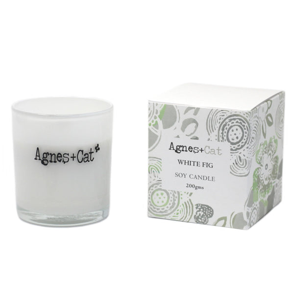 Agnes + Cat White Fig Votive Soy Candle 200g