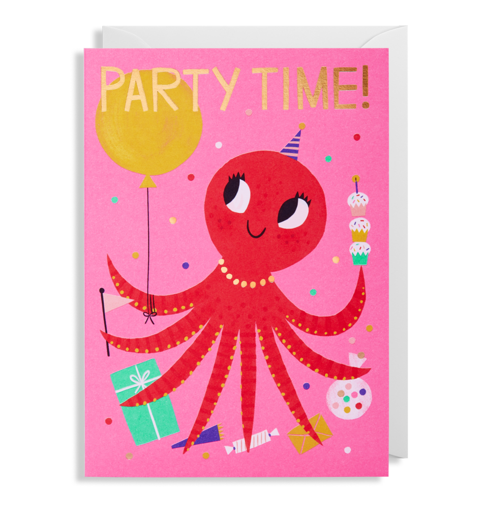 1607 Allison Black - Party Time! Octopus - Mrs Best Paper Co.