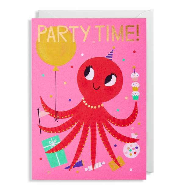 1607 Allison Black - Party Time! Octopus - Mrs Best Paper Co.