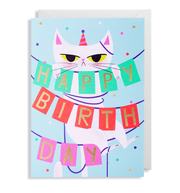 Allison Black - Birthday Banner Cat - Lagom Design