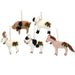 SALE 50% OFF -  Gisela Graham Wool Mix Decorations - Farmyard Animals With Holly - 11cm