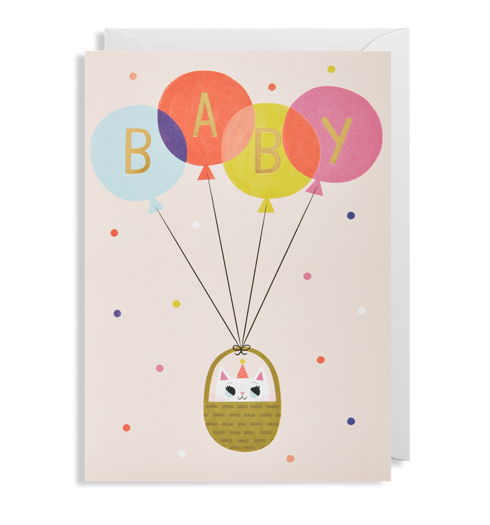 Allison Black - New Baby Girl Card - Lagom Design