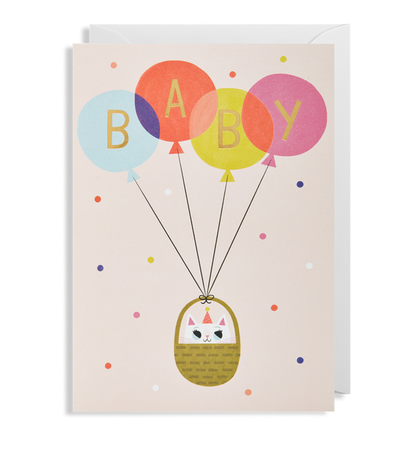 Allison Black - New Baby Girl Card - Lagom Design