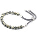 Ancient Wisdom 925 Silver Plated Gemstone Charcoal String Bracelet - Dalmation Jasper