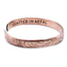 Ancient Wisdom Copper Tibetan Bracelet - Slim Tribal Swirls