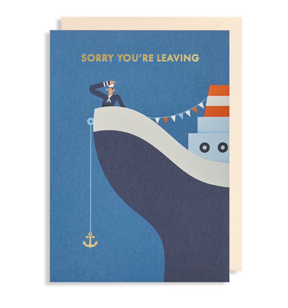 1910 Maya Stepien - Sorry You’re Leaving Greeting Card - Mrs Best Paper Co.