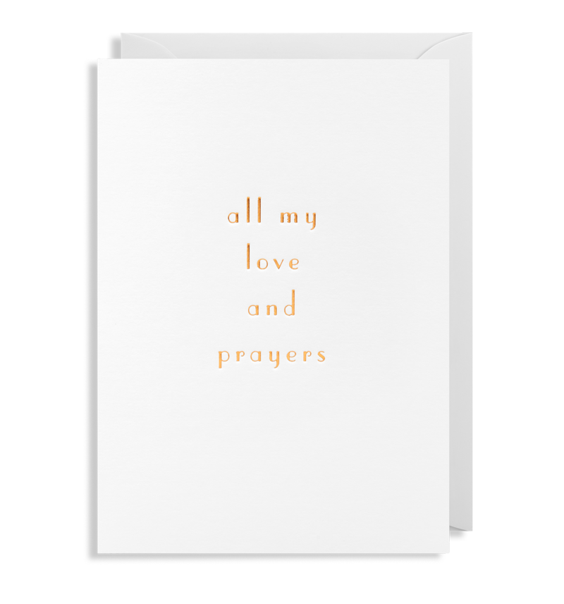 All My Love And Prayers Greeting Card - Lagom Design