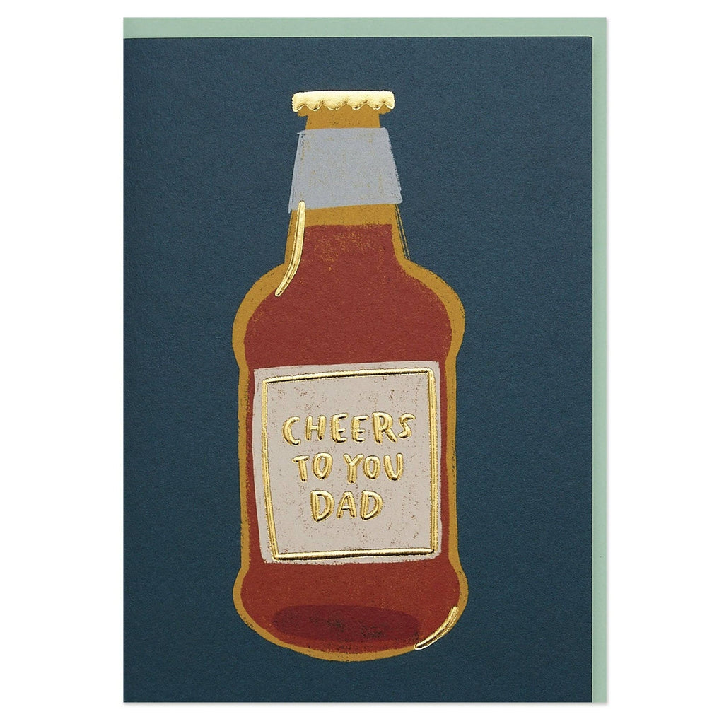 Raspberry Blossom Cheers to you Dad Birthday Card