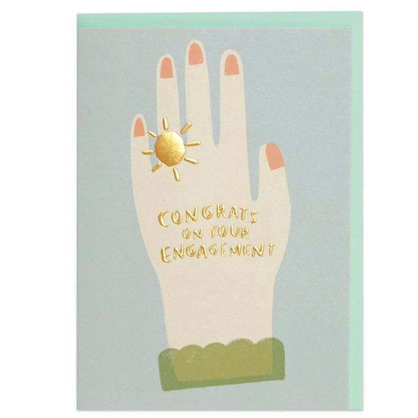 Raspberry Blossom Congrats On Your Engagement Card