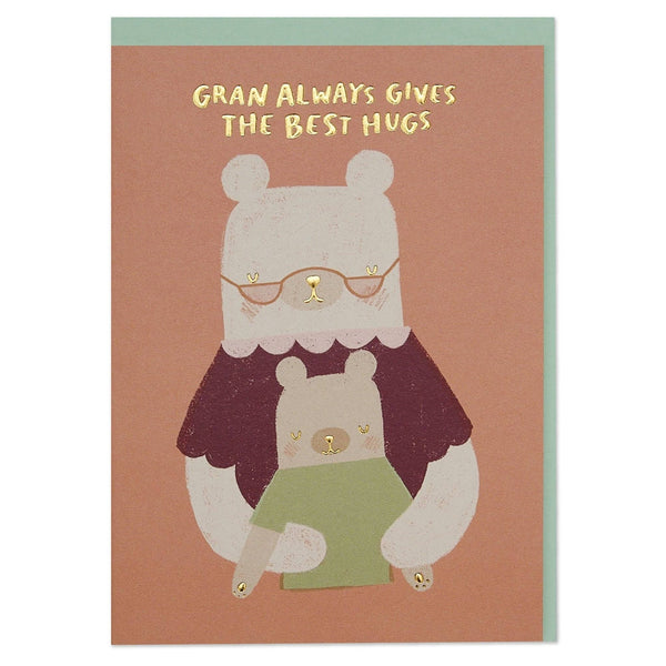 Raspberry Blossom Gran Always Gives The Best Hugs Card