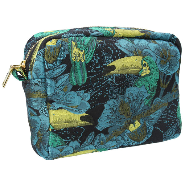 Gisela Graham Jacquard Cosmetic Pouch - Toucan