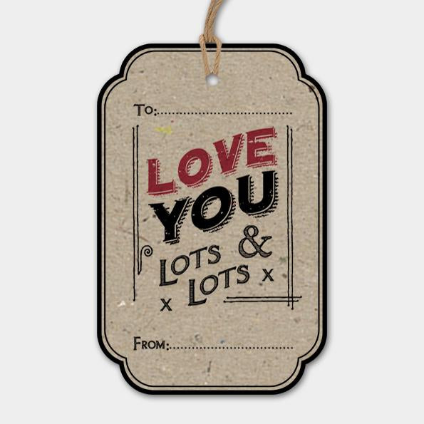 East of India Love You Lots & Lots Gift Tags