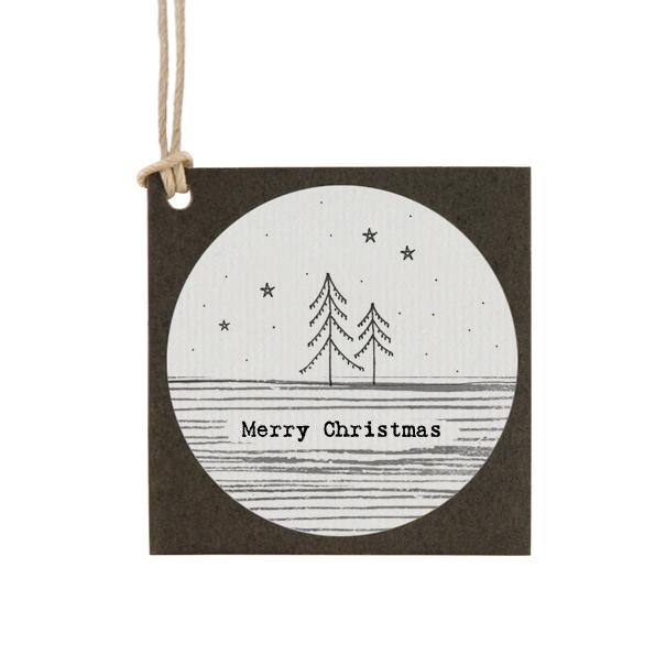 East of India Square Tag - Merry Christmas