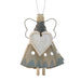 East of India Dolly Peg Angel - Grey