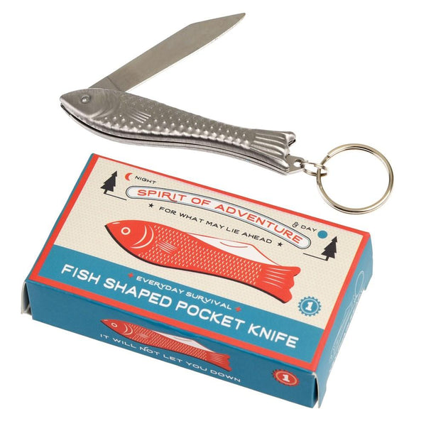 Rex London Fish Shaped Pocket Knife Keyring