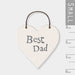 East of India Little Heart Sign - Best Dad